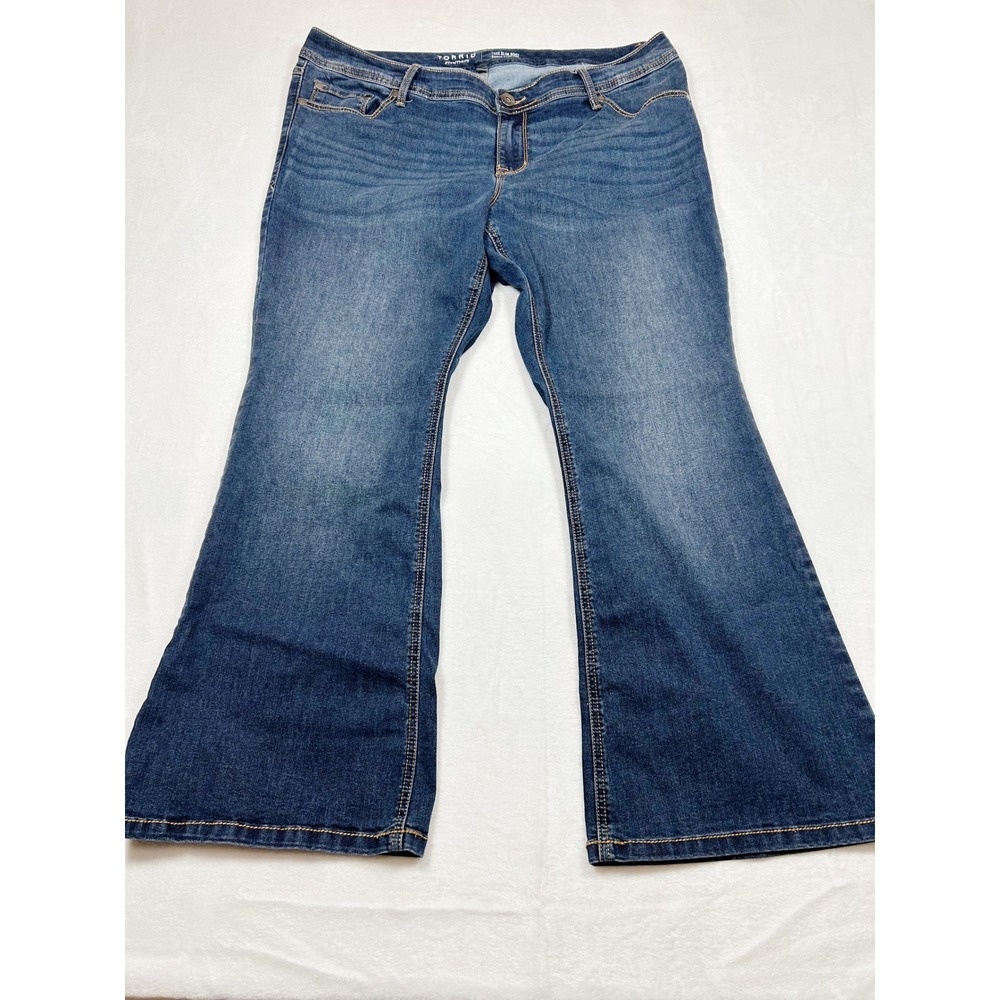 Torrid Luxe Slim Boot Super Stretch Jeans 18S Medium Wash Blue Plus Size Denim